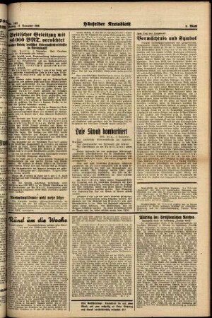 Zweite Ausgabe vom Montag, den 11. November 1940.