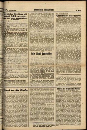 Zweite Ausgabe vom Montag, den 11. November 1940.