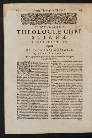 Liber Tertius, Qui est De Personis Deitatis. Caput Primum. - Caput XI.