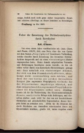 Ueber die Zersetzung des Dichlorbromhydrins durch Barythydrat