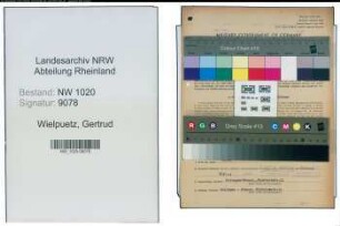 Entnazifizierung Gertrud Wielpuetz , geb. 21.08.1921 ()