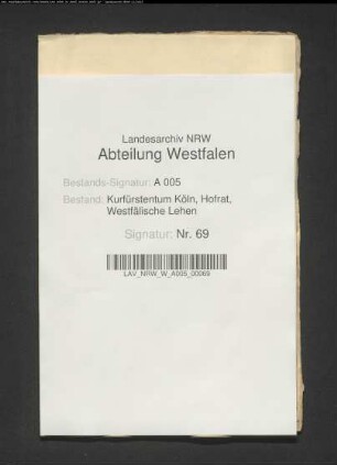 Die Bekanntmachung der Lehnpatente im Herzogtum Westfalen und im Vest Recklinghausen