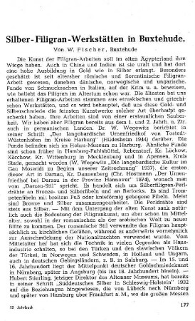 Silber-Filigran-Werkstätten in Buxtehude.