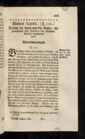 433-770, Fuenftes Capitel. Darinn die Lehre von der Natur, ...