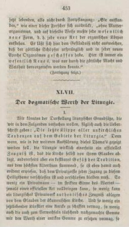 453-469 Der dogmatische Werth der Liturgie