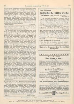 447 [Rezension] Jahrbuch für Liturgiewissenschaft; 13. Band