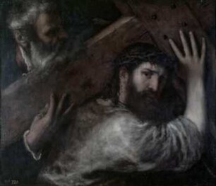 Kreuztragung. Christus und Simon von Kyrene
