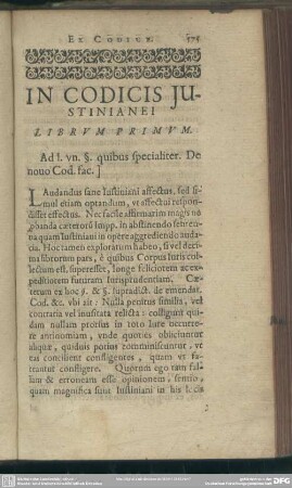 In Codicis Iustinianei