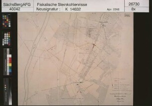 Erzgebirgischer Steinkohlen-Aktienverein, Zwickau, Vertrauenschacht - Ludwigflöz, Anlage zum Betriebsplan zum Abbau unter Muldenbrücke in Schedewitz