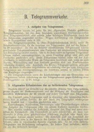 B. Telegrammverkehr