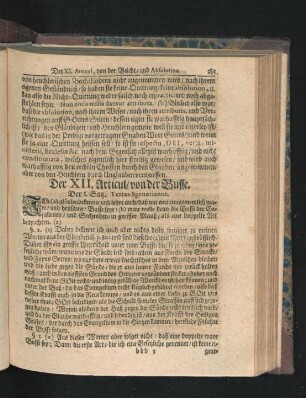 Der XII. Articul/ von der Busse.
