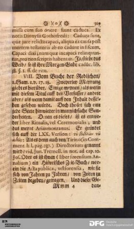 VIII. Vom Buche der Redlichen