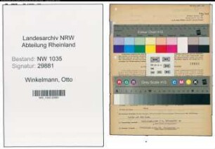 Entnazifizierung Otto Winkelmann , geb. 12.01.1906 (Betriebsrat)