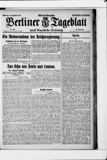 Berliner Tageblatt und Handels-Zeitung, Abend-Ausgabe