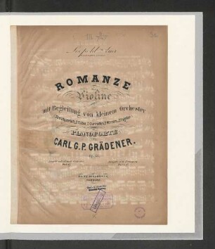 Romanze für Violine : mit Begleitung von kleinem Orchester ... oder Pianoforte ; Op. 53