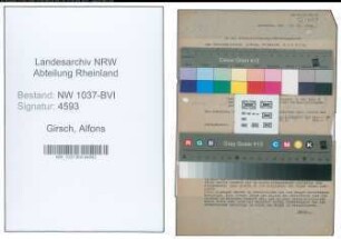 Entnazifizierung Alfons Girsch , geb. 13.07.1906 (Betriebsleiter)