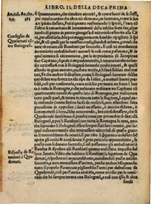 Libro ... Della Deca ... Delle Historie Di Bologna, 1,2