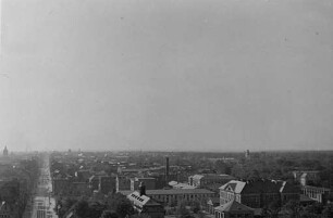 Zerstörungen Zweiter Weltkrieg - Luftangriff auf Karlsruhe am 02./03.09.1942. Luftschutz-Revier I. Stadtgebiet mit Technischer Hochschule
