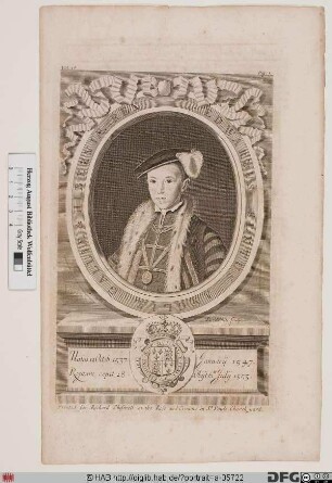 Bildnis Eduard (Edward) VI., König von England (reg. 1547-53)