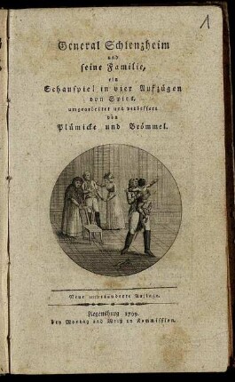 General Schlenzheim und seine Familie : Ein Schauspiel in vier Aufzügen