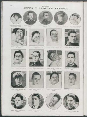Jefes y cadetes heridos