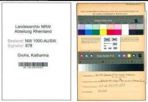 Entnazifizierung Katharina Grohs, geb. 08.11.1895 (Hauswirtschafterin)