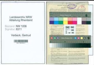 Entnazifizierung Gertrud Verbeck , geb. 24.08.1921 (Kaufm.Angestellte)