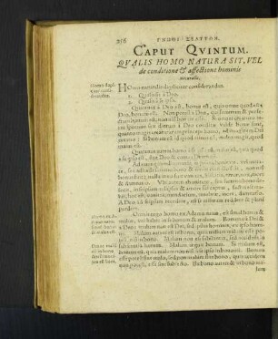 Caput Qvintum. Qvalis Homo Natura Sit, Vel de ...
