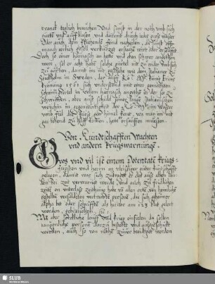 Von Kundschafften Wachten vnd andern kriegswarnungen.