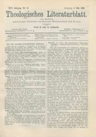 207-209 Aus der neuesten homiletischen Literatur