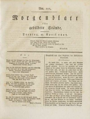 1827: Nro. 101 - Nro. 103