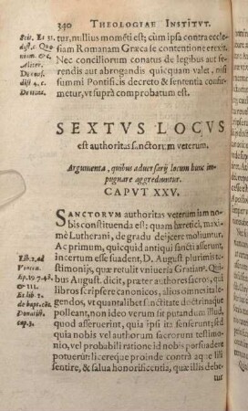 Sextvs Locvs est authoritas sanctorum veterum.
