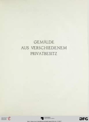 Gemälde aus verschiedenem Privatbesitz (Nr. 99-190)