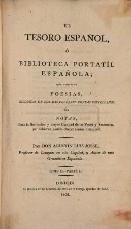 El tesoro español ó biblioteca portatíl española : que contiene extractos .... 2,2
