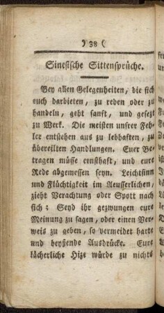 Sinesische Sittensprüche.