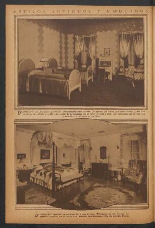 Estilos antiguos y modernos en las habitaciones