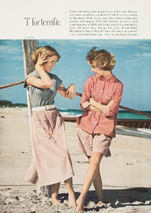 Modeaufnahme, Modell Ann Klem und Eunice Sherman, Tearsheet (Mademoiselle)