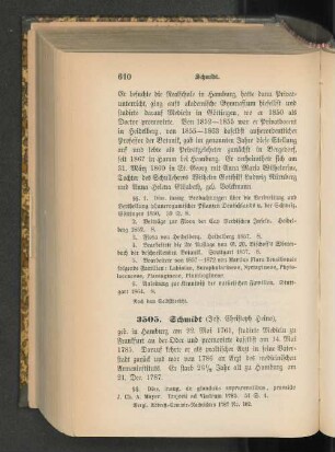 3505. Schmidt (Joh. Christoph Heino)