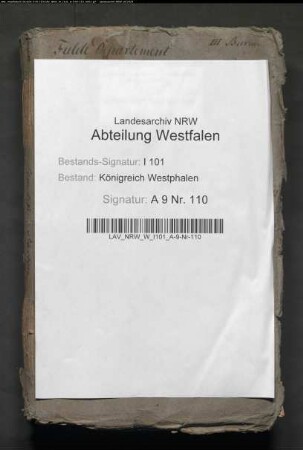 Aktiva und Passiva des aufgehobenen Domkapitels Paderborn