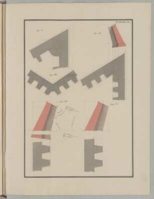 Festungsbau, idealtypische Entwürfe, Anlage einer Wallaußenmauer : Festungsbau, idealtypische Entwürfe zur Anlage der Außenmauer eines Walls, Schnitte und Grundrisse mit Bezeichnungen, Jean de Bodt, 1701/1745. Feder/Papier. 63,1 x 47,4 cm. Bez.: "PLANCHE. IX." Entwurf, vgl. SLUB/HS Mscr.Dresd.i.16,Bl.9.