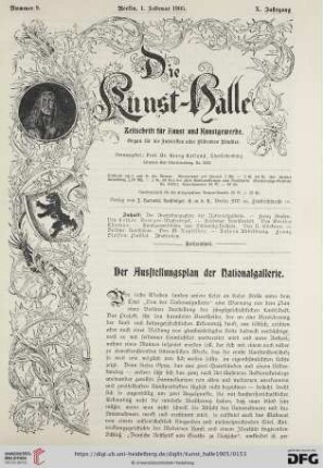 10: Der Ausstellungsplan der Nationalgallerie