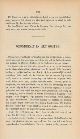 Grondbezit in het Oosten