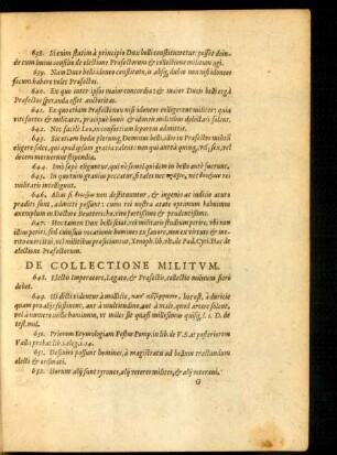 De Collectione Militum.