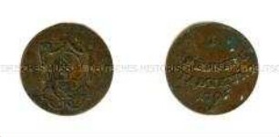 Deutsche Kleinmünze über 1 Pfennig aus Augsburg
