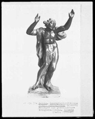 Heiligenfigur aus Böttgersteinzeug