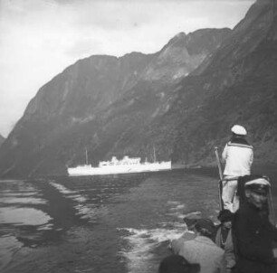 Reisefotos Norwegen. Passagierschiff "Milwaukee" im Geirangerfjord