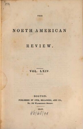 The North American review. 64. 1847