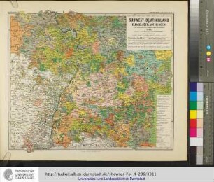 Südwest Deutschland mit Elsass und östliches Lothringen