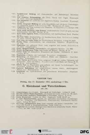 G. Kleinkunst und Verschiedenes (Nr. 1331-1484)