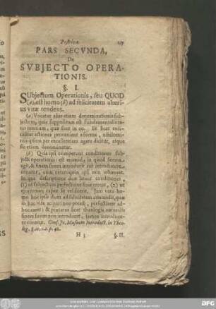 Pars Secunda, De Subiecto Operationis.